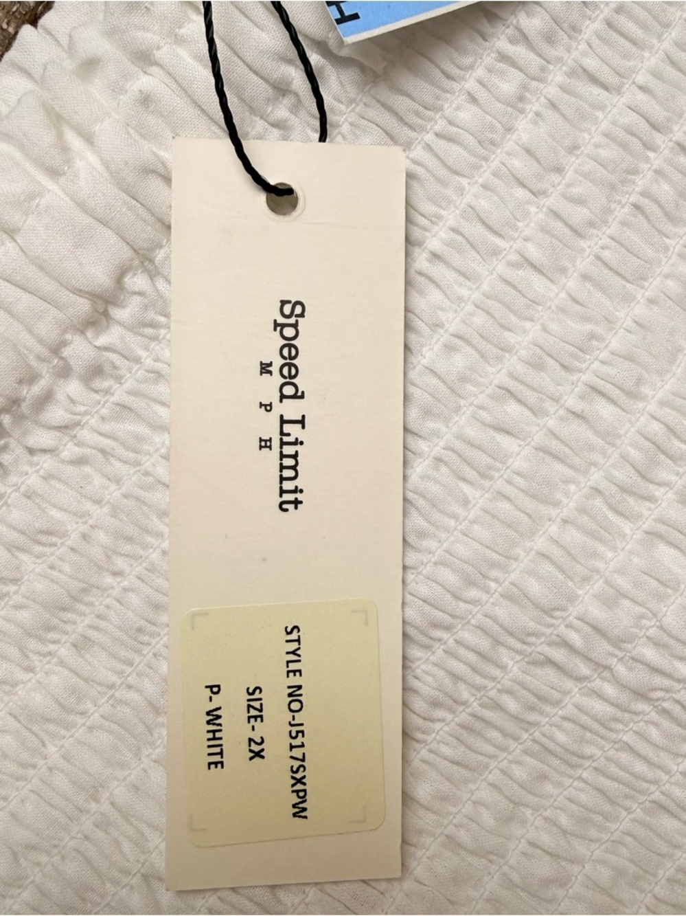 SPEED LIMIT MPH White Smocked Strapless Midi Dress Women’s 2X NWT - Picture 7 of 8